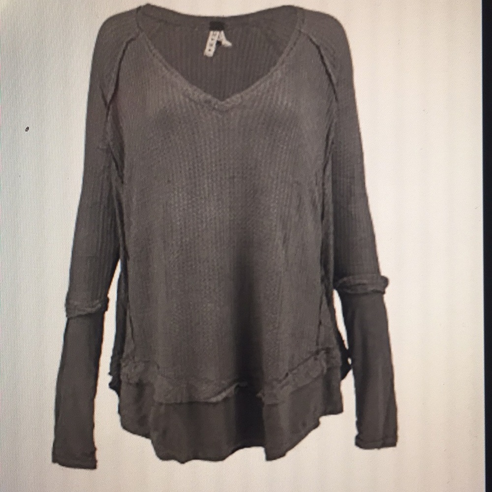 Free People Grey Long Sleeve